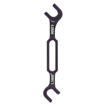 Tyenaza 4Pcs RC Wrench, 3.0 3.2 3.5 3.7 4.0 5.0 5.5 6.0mm Turnbuckle Nut Ball Joint Remover RC Universal Repair Tool for RC Crawler Car Boat (Purple) - color: Purple