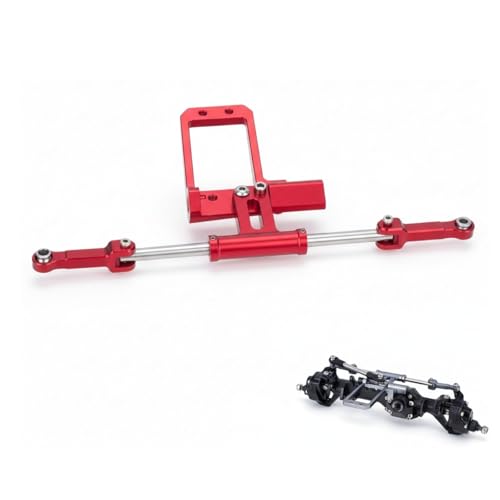 Aluminum BTA Servo Mount with Scale Hydraulic Steering Link for 1/10 RC Crawler, Compatible with Vanquish Phoenix VS4-10 F10 Portal Axle Upgrade Parts