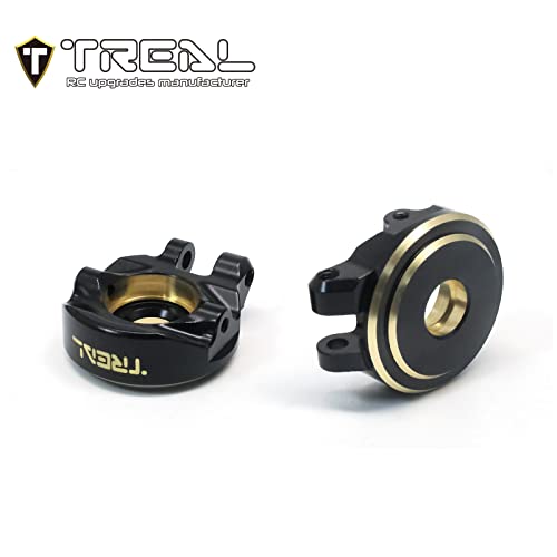 Treal Brass Front Steering Knuckles Set 18.6g/pc (2P) L&R Heavy Weight Upgrades Compatible with 1/18 TRX4M
