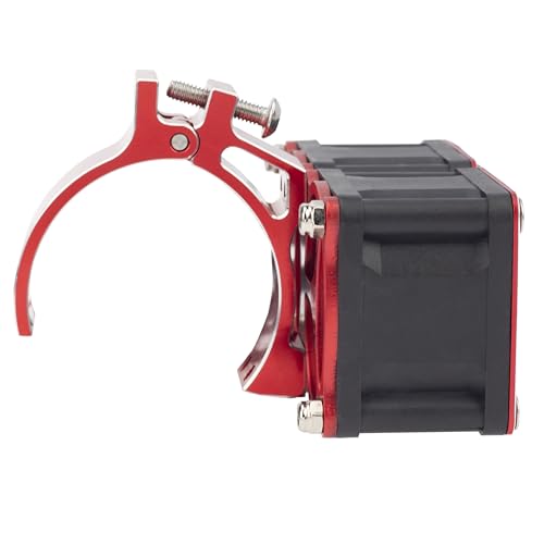 DKKY RC Motor Cooling Fan Heatsink with 42mm Mount for Arrma Axial Traxxas 1/6 1/8 1/10 RC Models with 4274 4286 Motor (Red) - color: Red