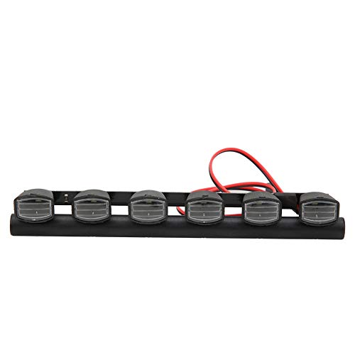 6PCS LED Roof Lights for /10 Scale RC Car SCX10 Crawler, Miniature Light Bar Accessory with Plastic Housing, Service Life, Universal Fit Hobby Grade Model Vehicle Decoration Kit - size: 6 lights