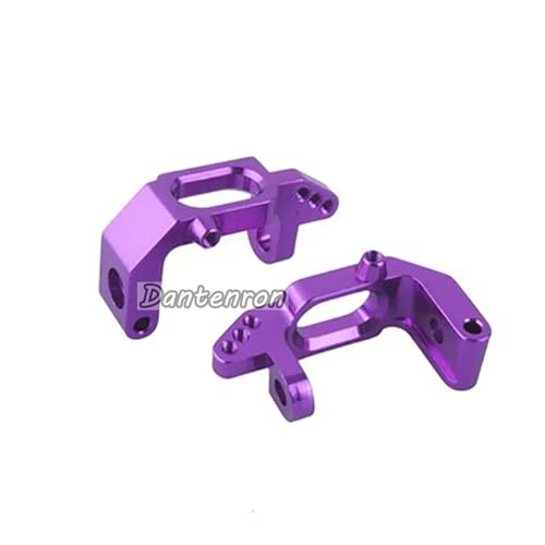 Aluminum RC Steering Knuckle Hub Upgrade Parts Kits 102210 102010 102011 102212 102012 Part Compatible with HSP Redcat Racing Lightning Volcano EPX Monster 1/10 RC Model Car Truck (Purple) - color: Purple