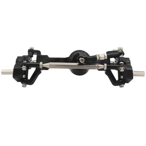 CNC Metal Front and Rear Portal Axle Assembly with Steel Gears for MN99S D90 D91 MN98 MN45 FJ45 1/12 RC Crawler Car Upgrades Parts (Black Front) - color: Black Front