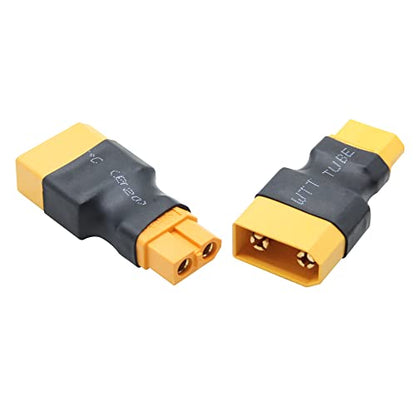 XT60 Female to XT90 Male Connector Converter, Adapter for RC Lipo Battery Charger Charging or XT60/XT90 Plugs Converting (2Pcs) | XT90 Male to XT60 Female RC Battery Conversion Plug, Plug and Play, for RC Lipo Battery ESC/Charger - 2Pcs - style: 2Pcs - XT