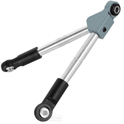RC 7075 Aluminum Front Tie Rods w/Stabilizer Upgrades Part for 1/10 Slash 4x4 lcg,7075 Aluminum Alloy Front Tie Rods Hop Ups,Titanium - color: Titanium - (Upgrades)