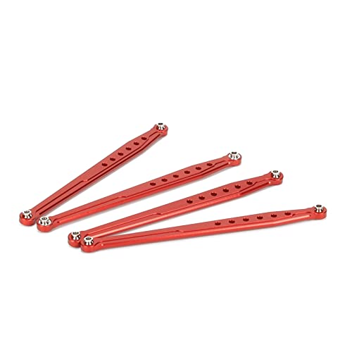 RCAWD Lower Suspension Links Set 4pcs for RedCat 1/10 Everest Gen7 Pro/Sport RC Crawler Links Rod Aluminum Linkage Rod Arm Set Upgrade Part Red - color: Red