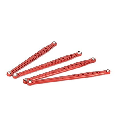 RCAWD Lower Suspension Links Set 4pcs for RedCat 1/10 Everest Gen7 Pro/Sport RC Crawler Links Rod Aluminum Linkage Rod Arm Set Upgrade Part Red - color: Red