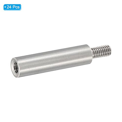 PATIKIL 24pcs M3 Standoffs, M3 22+6mm Spacer Standoffs Steel Threaded Standoffs Screws Kit 3mm ID 5mm OD Metric Male Female Thread Adapters for Circuit Board PCB RC Drones Motherboard - size: 22+6mm L