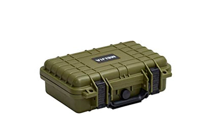 MEIJIA Portable All Weather Waterproof Protective Hard Case, Small Camera Case,Dry Case with Customizable Foam,Fit Use of Drones, Camera,Equipments, 11.65 ”x8.35”x3.78” - color: Green