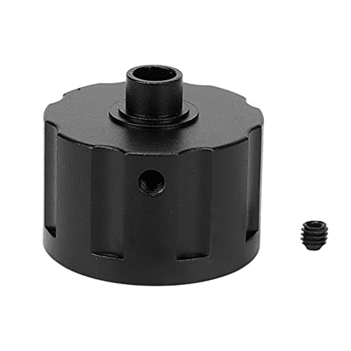 RC Car Differential Case Aluminum Alloy Differential Housing Replacement Kit for 8 Remote Control Vehicles Enhanced Durability Reduced Design Easy Installation (Black) - color: Black