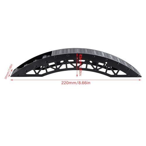 RC Crawler Bridge Obstacle, Stainless Steel DIY Assembly Ramp for 1/12 1/18 1/24 RC Crawler Course Accessories (Black Step Bridge) - style: Black Step Bridge