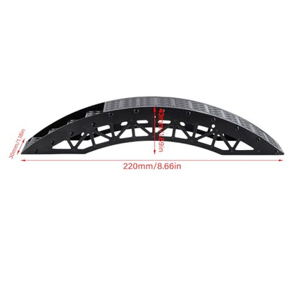 RC Crawler Bridge Obstacle, Stainless Steel DIY Assembly Ramp for 1/12 1/18 1/24 RC Crawler Course Accessories (Black Step Bridge) - style: Black Step Bridge