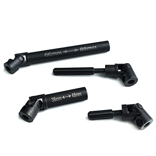 Benedict Harry 1Pair Metal Driveshaft Shaft for Axial SCX24 AXI0005 RC Model Car Upgrade Parts