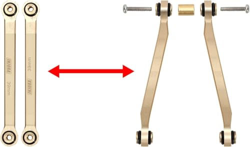 INJORA Brass High Clearance 4 Link Set for SCX24 C10 JLU Bronco Base Camp - color: Brass