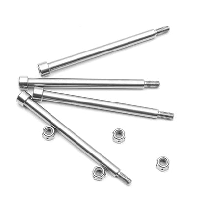 Compatible with Traxxas for XMAXX 1/5 RC Car Upgrades Parts Accessories 4Pcs Steel 4X56mm Threaded Hinge Pins A-arm Pins 70510 & M3 Nut RC Repair Parts
