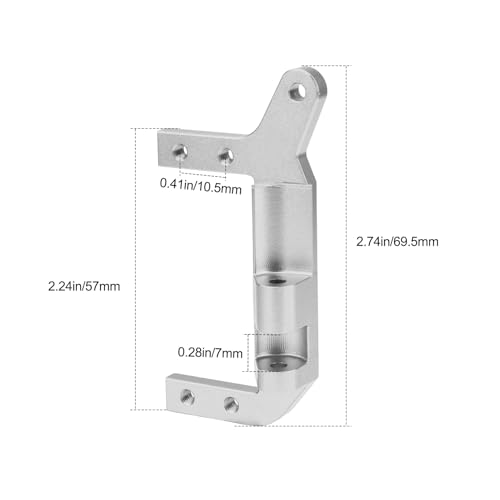 HobbyPark Servo Mount 4-Link Suspension Mounts for TRX4 Crawler Replacement of 3-Link Panhard Bar Upgraded (Silver) - color: Silver