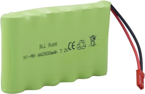 7.2V 2800mah AA Rechargeable Ni-MH Battery with JST-2P Plug and USB Charging Cable Suitable for The New Version TR-211 TR-212 TR-215 550 RC Excavator, Truck, Engineering Vehicle TR-211 RC Toy