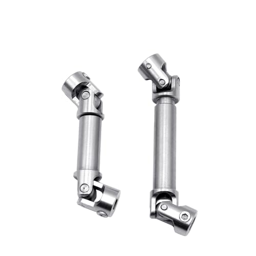 2Pcs Stainless Steel Universal Joint Drive Shafts Chassis Center Driveshaft for 1/18 RC Crawler Redcat Ascent-18 Upgrade Parts