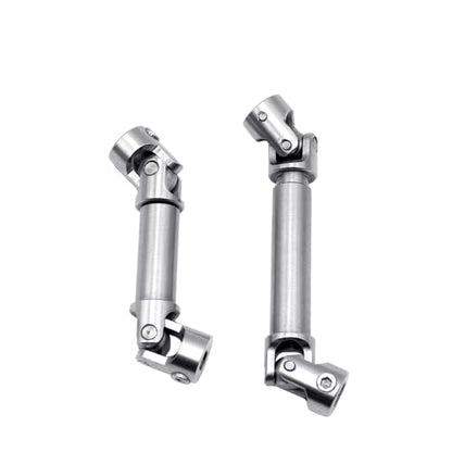 2Pcs Stainless Steel Universal Joint Drive Shafts Chassis Center Driveshaft for 1/18 RC Crawler Redcat Ascent-18 Upgrade Parts