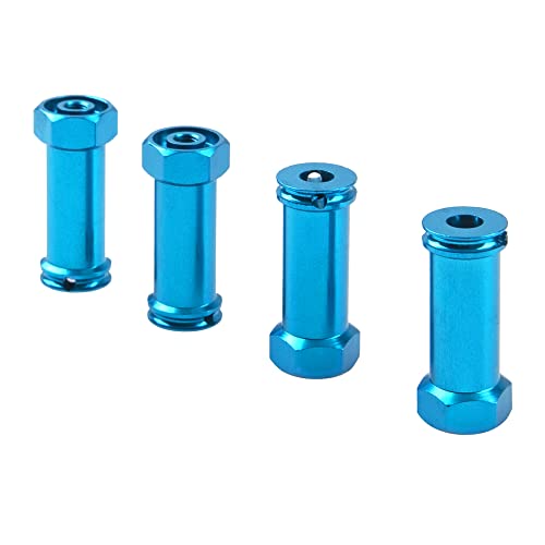 ShareGoo Aluminum 12mm Wheel Hex Hub Adapters 30mm Extension Combiner Coupler Compatible with WLtoys 144001 1/14 Wltoys RC Car (Blue) - color: Blue