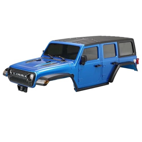 6.10 inches (155mm) Wheelbase Shell Hardtop Body Replacement Part for TRX4M Bronco Defender AX8560 1/18 RC Crawler Chassis (Blue) - color: Blue