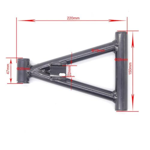 Front Suspension Swing Arm Upper and Lower A Arm Set 195mm Compatible with 49cc 50cc 110cc Youth ATV Quad Bike Buggy Go Kart