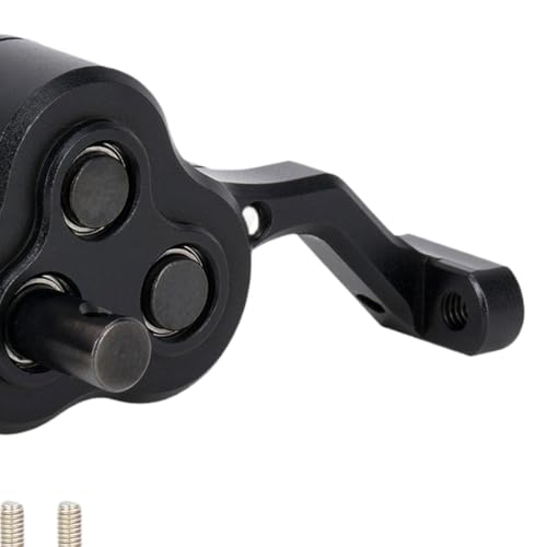 harayaa Model Car Transfer Case RC Rock Aluminum Alloy Car Gearbox Chassis Assembly Adjustable Carrier Bearing Metal Lightweight Crawler Replacement Suitable, Black - color: Black