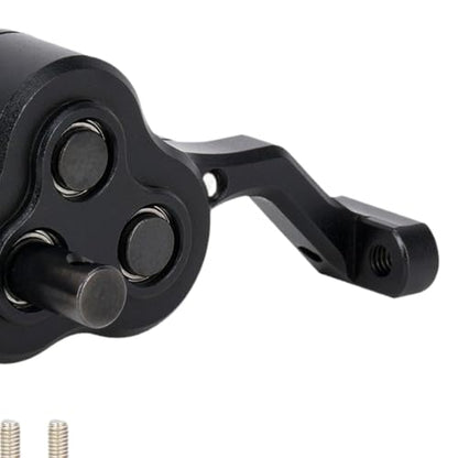 harayaa Model Car Transfer Case RC Rock Aluminum Alloy Car Gearbox Chassis Assembly Adjustable Carrier Bearing Metal Lightweight Crawler Replacement Suitable, Black - color: Black
