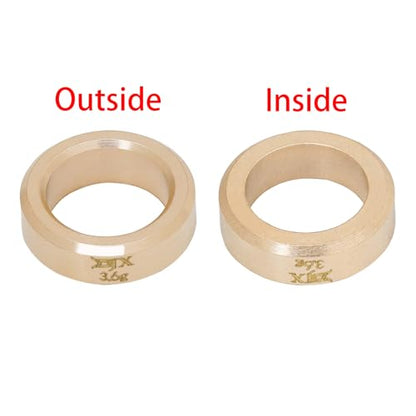 DJX 4PCS Brass Wheel Weights 3.6g Suitable for 1/30 Axial SCX30 Ford Bronco Jeep Wrangler JLU
