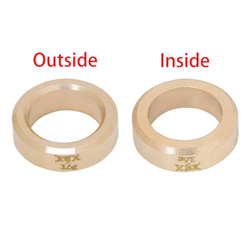 DJX 4PCS Brass Wheel Weights 3.6g Suitable for 1/30 Axial SCX30 Ford Bronco Jeep Wrangler JLU