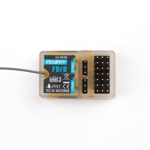 Flysky FBr8 8CH AFHDS 3 Protocol Waterproof PPX7 Receiver for RC Car Boat | Standard Antenna Edition
