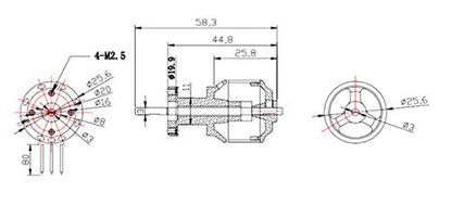 50mm EDF 4900KV 3S Maximum thrust770g,Brushless Motor, Applicable to RC Jet Aircraft - size: 50MM EDF, style: Motor Only