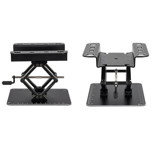 RC Car Stand, Aluminum Liftable Adjustable RC Car Work Stand, Repair & Display RC Stand for Traxxas TRX4 Axial Arrma Redcat Losi 1/8 1/10 1/12 1/14 1/16 1/18 1/24 RC Car (Black) - color: Black