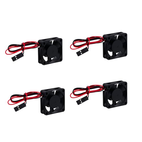 4Pcs Plastic 30mm 3010 RC Car Brushless Motor Heatsink ESC Cooling Fan DC 5V for HSP HPI Wltoys Himoto Tamiya Redcat 1/8 1/10 1/12 Scale 540 550 Motor Upgrades Part