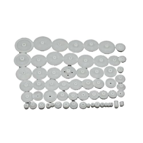 58 Pcs DIY Plastic Drive Toy Gears Set for RC Car Double Reduction Gears and Parts Single Shaft Motor Transmission Gear