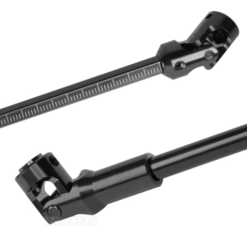 Free to Cut Length Drive Shaft Axles Upgrades Part for 1/10 LCG DIY RC Crawler SCX10 I SCX10 II SCX10 III TRX4 Capra,2PCS #45 Steel Universal Joint Driveshaft,Black - color: Black (Free to Cut Length Drive Shaft)