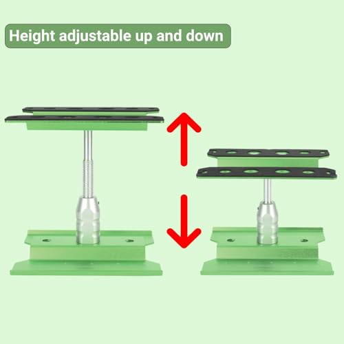 RC Car Repair Stand, Rotation Assembly Platform Work Station with Adjustable Height and 360 Degree Rotation Design for 1/8 1/10 RC Model Car(Green)