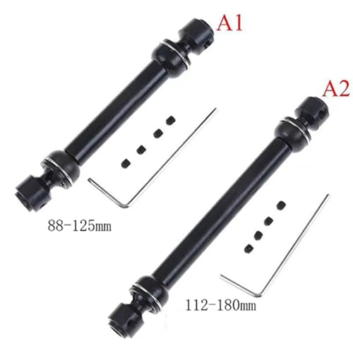 for TRX4 for SCX10 D90 1/10 Metal 88-125mm 112-180mm for Universal Drive CVD Shaft Transmission Driveshaft RC Truck Car Part Rc Parts - size: Size 1