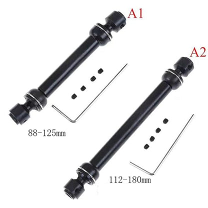for TRX4 for SCX10 D90 1/10 Metal 88-125mm 112-180mm for Universal Drive CVD Shaft Transmission Driveshaft RC Truck Car Part Rc Parts - size: Size 1