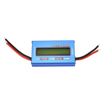 Fafeicy Digital Watt Meter RC Power Analyzer with LCD Display DC 60V 100A for Voltage Current Power Solar Battery Monitoring
