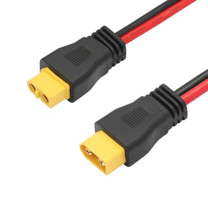 XT60 Parallel Battery Connector Cable, 12AWG XT60 Y Splitter Adapter Cable | XT60 RC Lithium Paralle Power Cord 1FT, 1 Female to 2 Male Y Splitter Adapter Cable, Plug and Play, for RC Multicopter - style: XT60 Splitter Cable 1 Female to 2 Male