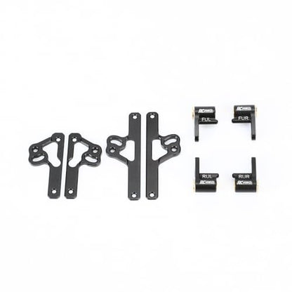 RCAWD SCX24 Shock Flex Blades Extended Travel Adjustable Shocks Mount Suspension Upgrade for AXIAL SCX24 Upgrades 1/24 RC Crawler Black - color: Black