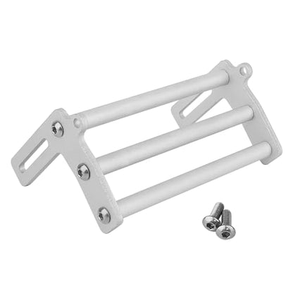 Aluminum Front Bumper Bull Bars for 1/10 RC Crawler Axial SCX10 TRX4 LCG Chassis FJ40 Dodge Power Wagon Cab Cliffhanger Body (Silver) - color: Silver