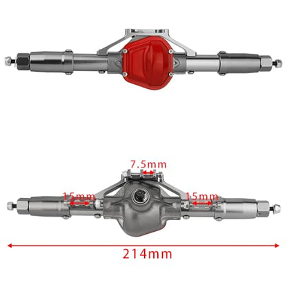 Aluminum Front Rear Complete Axle Set with Enhanced Axle Shaft for Axial SCX10 RC4WD D90 1/10 RC Crawler Upgrade Parts (Titanium Front+Rear) - color: Titanium Front+rear