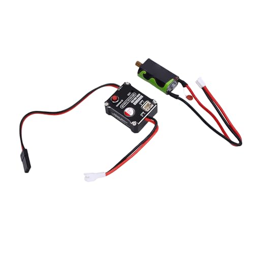 Brushed 30A ESC and 050 50T Motor Combo Set for RC Vehicles Upgrade, Excellent Performance for Climbing and Cruising, Aluminum Alloy Material