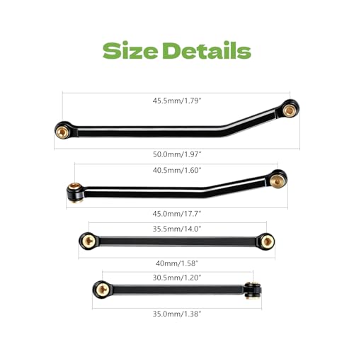 SCX30 Links High Clearance Links for Axial SCX30 Upgrades | Chassis Suspension Steering Links Set for 1/30 RC Crawler