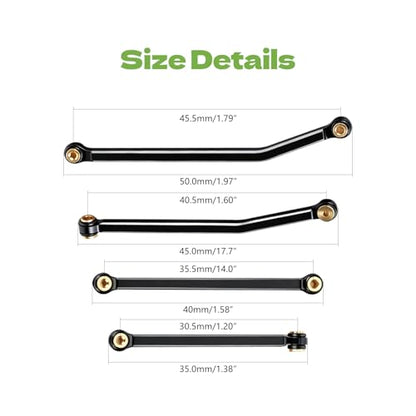 SCX30 Links High Clearance Links for Axial SCX30 Upgrades | Chassis Suspension Steering Links Set for 1/30 RC Crawler
