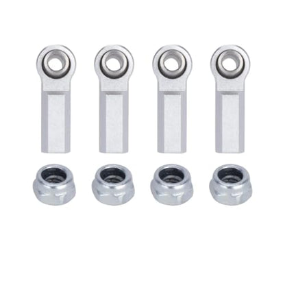 1/10 RC Crawler Rod Ends,4pcs M4 Aluminum Chassis Link Steering Rod Straight Rod Ends/Bend Rod Ends for 1/10 RC Crawler SCX10 TRX4 Capra VS4-10 Wraith (Straight 7.5mm S) - color: Straight 7.5mm S