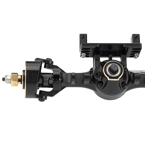 MEUS RACING 5mm ISO V2 TRX4M Axles with Adjustable Servo Mount for TRAXXAS 1/18 TRX4M RC Crawler (Black) - color: Black