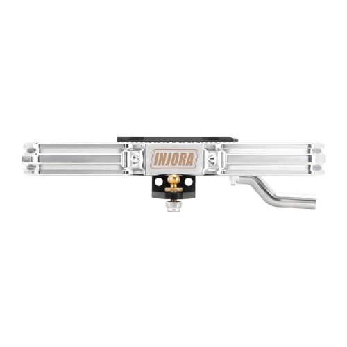 INJORA 33g CNC Aluminum Rear Bumper with Dual Exhaust for 1/18 RC Crawler TRX4M High Trail F150 Upgrade - size: Rear
